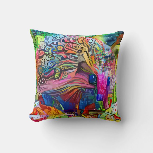 Ethereal Harmony Throw Pillow (Front)