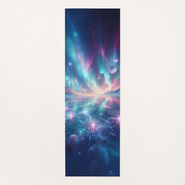 Ethereal Ice Crystal Fantasy Design | Unique Yoga Mat (Front)