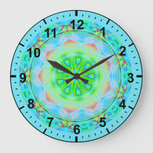~Ethereal Iridescent Fractal for Girls ~ Large Clock