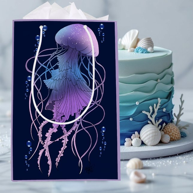 Ethereal Jellyfish Violet Blue Medium Gift Bag (Creator Uploaded)