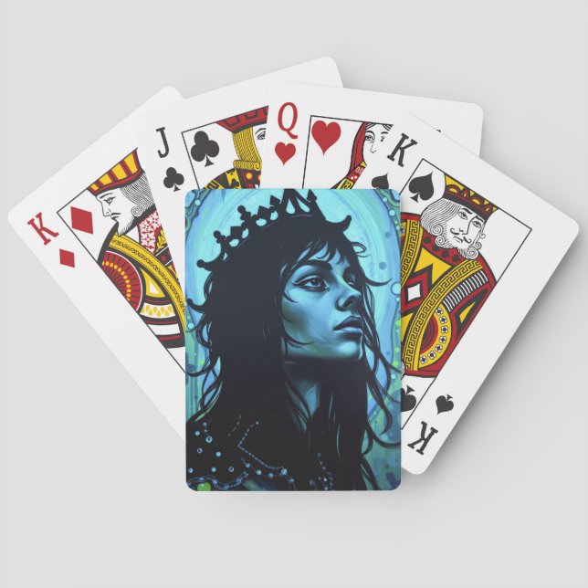 Ethereal King: Fusion of Art and Fantasy Playing Cards (Back)