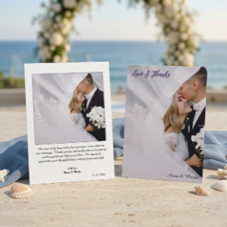 Ethereal Lavender Violet Photo Wedding Thank You