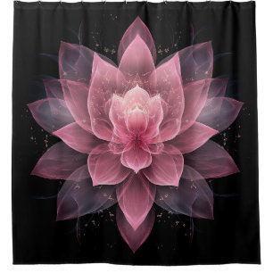 Ethereal Lotus Flower - Light Pink Black Yoga