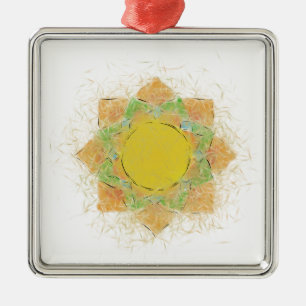 Ethereal Lotus Flower Metal Ornament