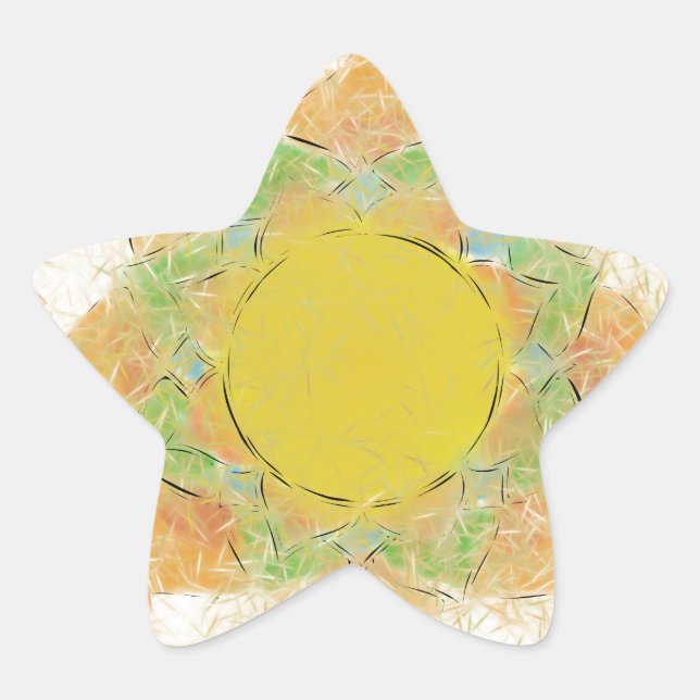 Ethereal Lotus Flower Star Sticker (Front)