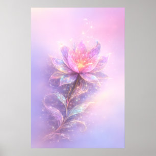 Ethereal Lotus Light Poster