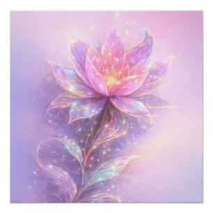 Ethereal Lotus Light Poster