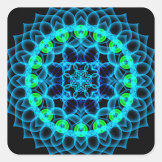 Ethereal Lotus Mandala Square Sticker