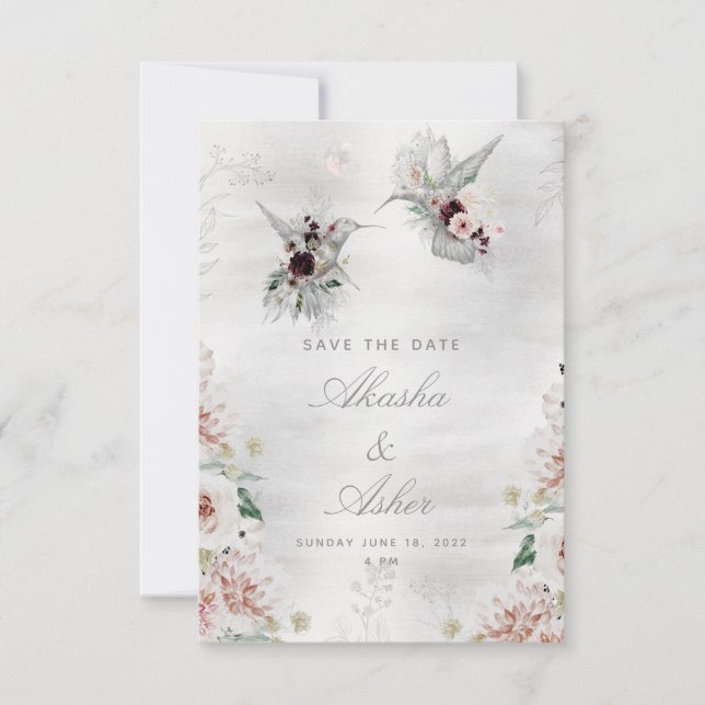 Ethereal Love Wedding Save The Date Card (Front)