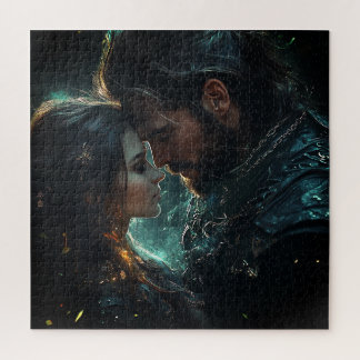 Ethereal Lovers in a Stormy Night Jigsaw Puzzle