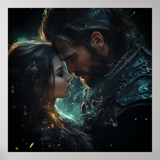 Ethereal Lovers in a Stormy Night Poster (Front)