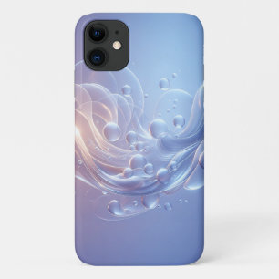 Ethereal Luminous Bubbles & Fluid Waves - Modern A iPhone 11 Case