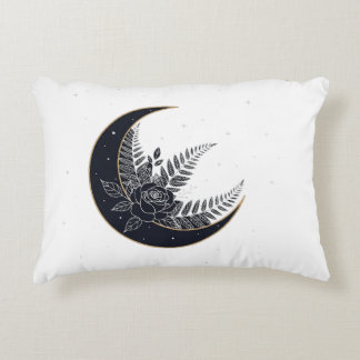 Ethereal Lunar Garden Bloom Accent Pillow