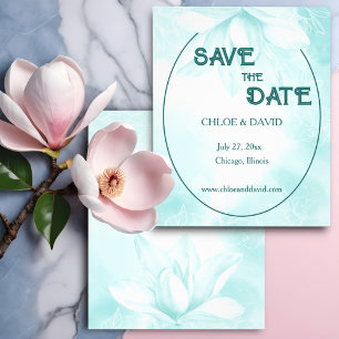 Ethereal Magnolia Budget Wedding Save the Date Flyer