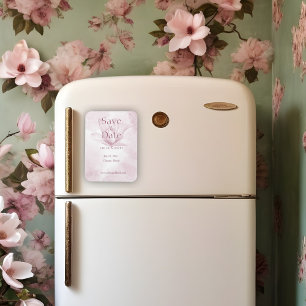 Ethereal Magnolia Flower, Save The Date Magnet