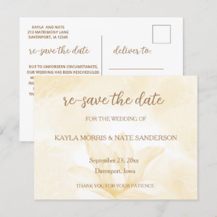 Ethereal Magnolia Flower, Wedding Re Save the Date Postcard