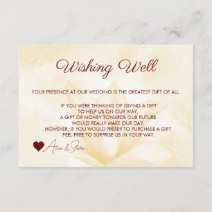 Ethereal Magnolia Flower, Wishing Well  Enclosure Card