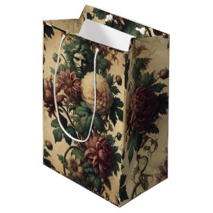 Ethereal Menace – Gothic Botanical Design Medium Gift Bag