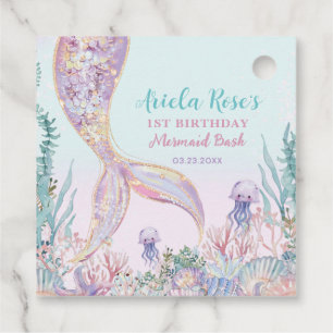 Ethereal Mermaid Bash Under the Sea Pool Birthday  Favour Tags