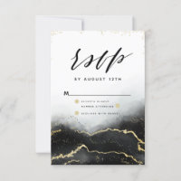 Ethereal Mist Ombre Aquarelle Noire Moody RSVP