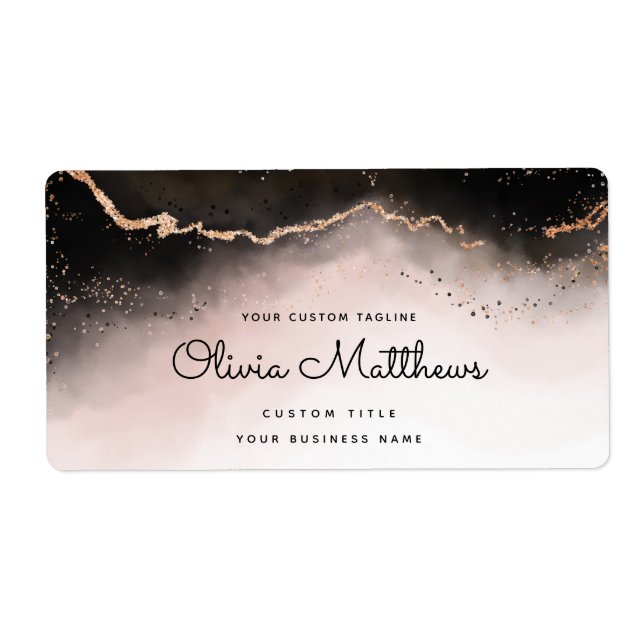 Ethereal Mist Ombre Blush Pink Watercolor Business (Front)