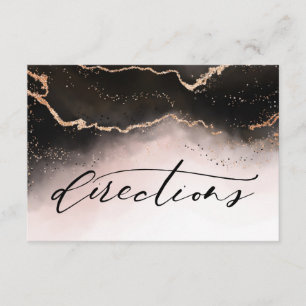 Ethereal Mist Ombre Blush Pink Wedding Directions Enclosure Card