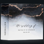 Ethereal Mist Ombre Navy Blue Wedding Photo Album Binder<br><div class="desc">Ethereal Mist Ombre Navy Blue Watercolor Moody Wedding Design with hand painted watercolor misty wash fading background texture, rose gold foil look veining lines, and trails of confetti dots and edges. A trendy and Modern Look for any season, with soft dreamy colour palette : Black, dusty blue, grey, White, and...</div>