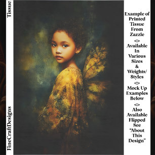 Ethereal Mixed Race Fairy in Autumn EG4L Decoupage Tissue Paper