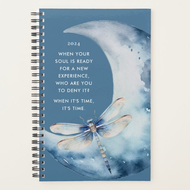 Ethereal Moon and Dragonfly 2024 Planner (Front)