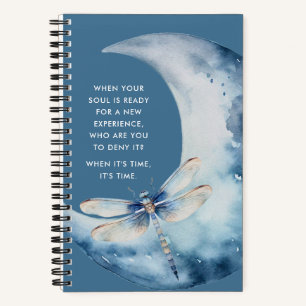 Ethereal Moon and Dragonfly Journalling Prompts Notebook
