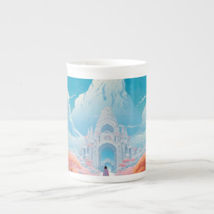 'Ethereal Mountain Palace' Bone China Mug