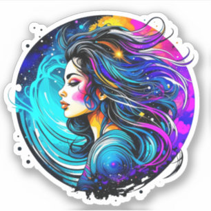 Ethereal Mystical Beautiful Woman Colourful Ai Art