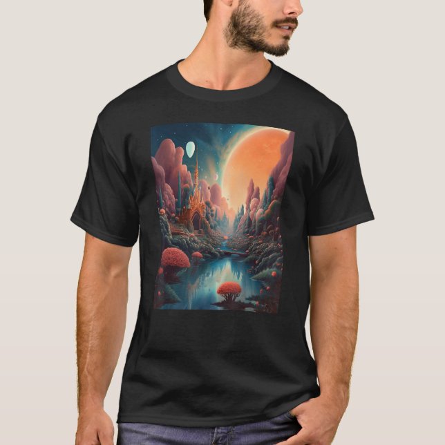 Ethereal Nature Serene Nature Vibrant Colors Ether T-Shirt (Front)