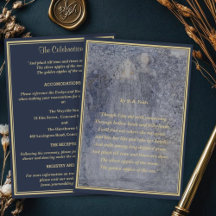 Ethereal Navy & Gold Vintage Celestial Details