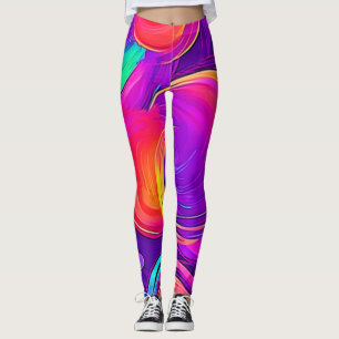 Ethereal Neon: Abstract Dreams Leggings
