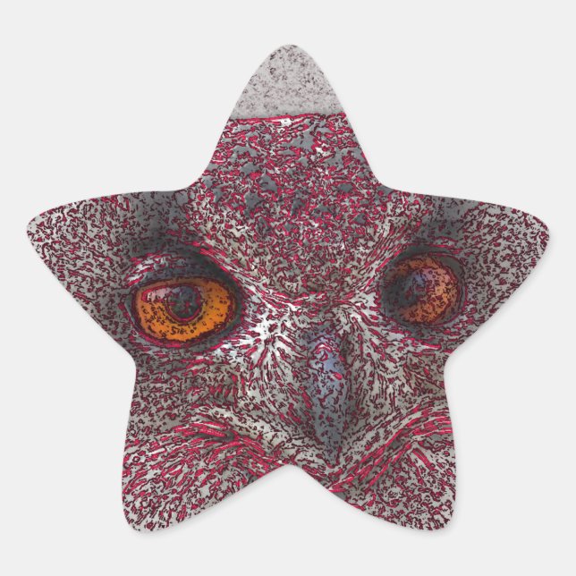 Ethereal Owl Star Sticker (Front)