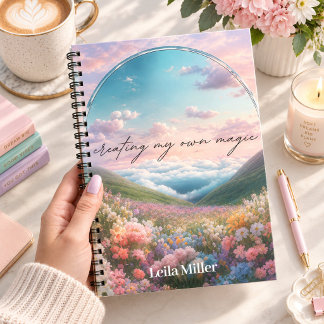 Ethereal Pastel Watercolor Floral Notebook