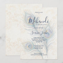 Ethereal Peacock Feathers Mehendi Ceremony TLW26