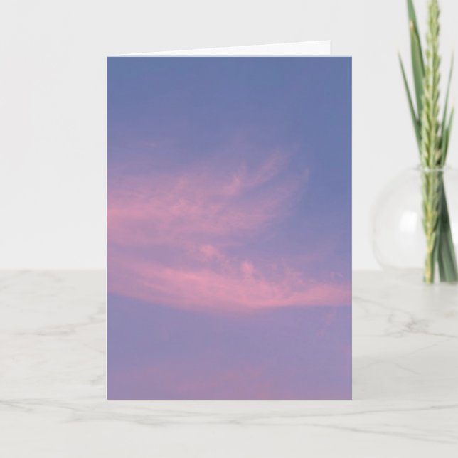 Ethereal Pink Pastel Purple Dusk Clouds Card (Front)