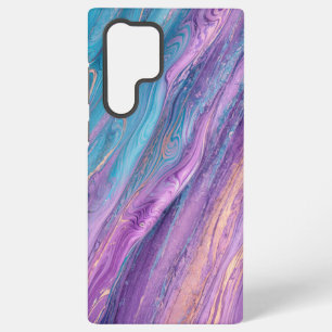 Ethereal Purple & Turquoise Marble Art Phone Case