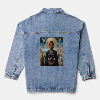 Ethereal Queen Divine Fantasy Art Tee Denim Jacket