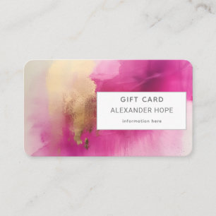 Ethereal Radiance   Pink & Gold Gift Business Card