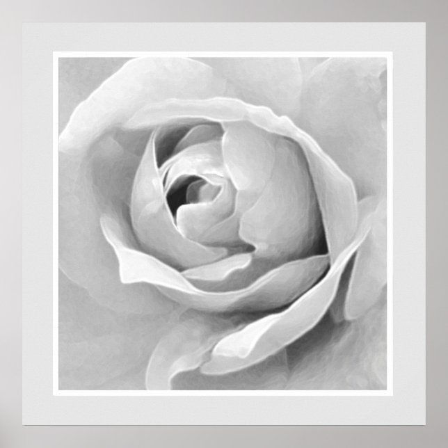 Ethereal Rose Bud Frame Poster (Front)