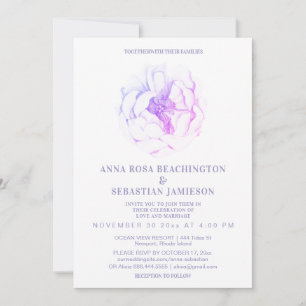 *~* Ethereal ROSE Ombre Floral AR8 RSVP Wedding Invitation