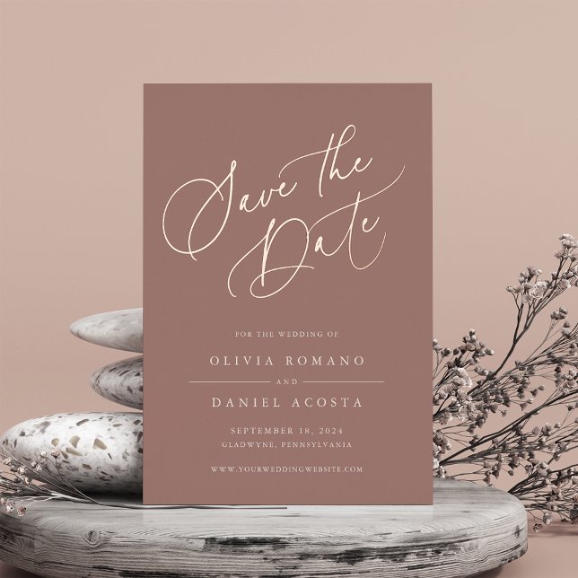 Ethereal Script Foil Save the Date Card (Creator Uploaded)