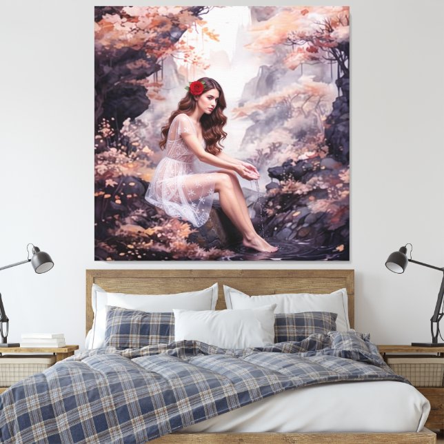 Ethereal Serenity Canvas Print (Insitu(Bedroom))