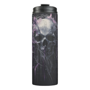 Ethereal Skull Abstract Grunge Dark Art Thermal Tumbler