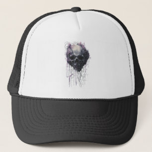 Ethereal Skull Abstract Grunge Dark Art Trucker Hat