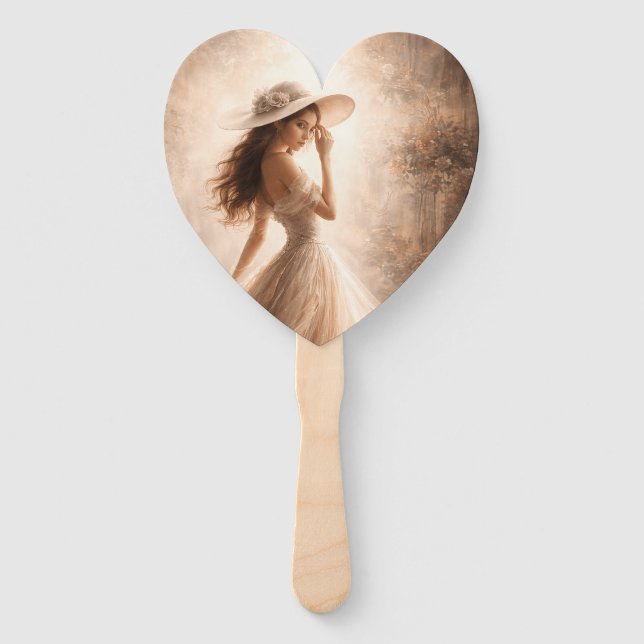 Ethereal Slavic Water Nymph Wedding Program Fan  (Front)