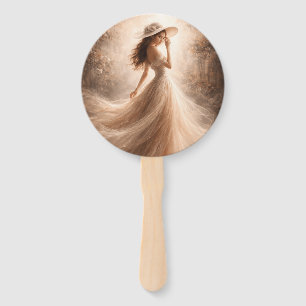 Ethereal Slavic Water Nymph Wedding Program Fan 